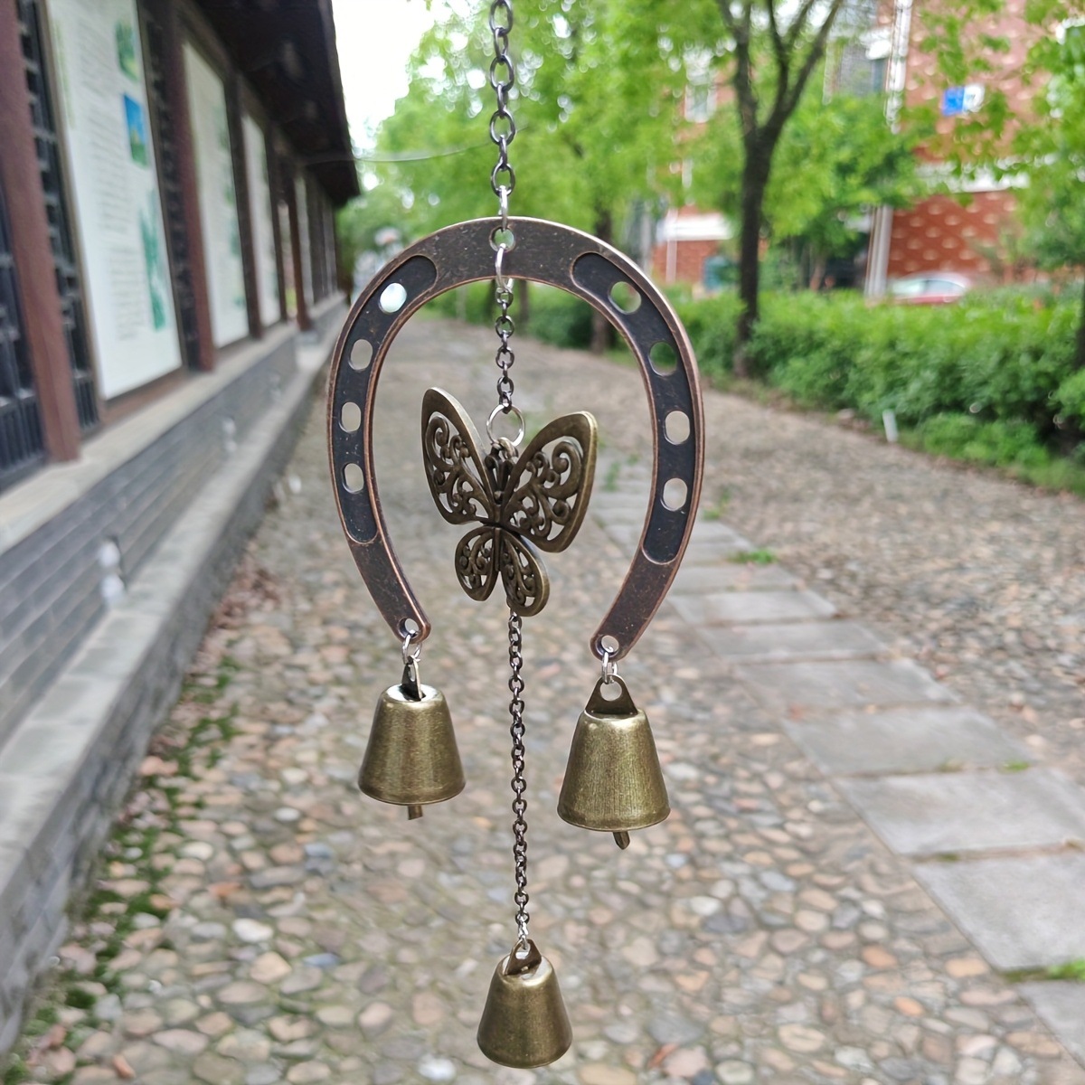 Grenzüberschreitender Verkaufsschlager: Metall-Weihnachtsglocke, Wandmontiertes Vintage-Windspiel aus Eisen, ideal für die Dekoration von Haus, Garten und Villa_voghion.com