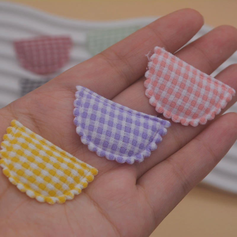 生地チェック柄小さなスカーフスカートよだれかけ漫画装飾ぬいぐるみ人形アクセサリー人形服素材|undefined