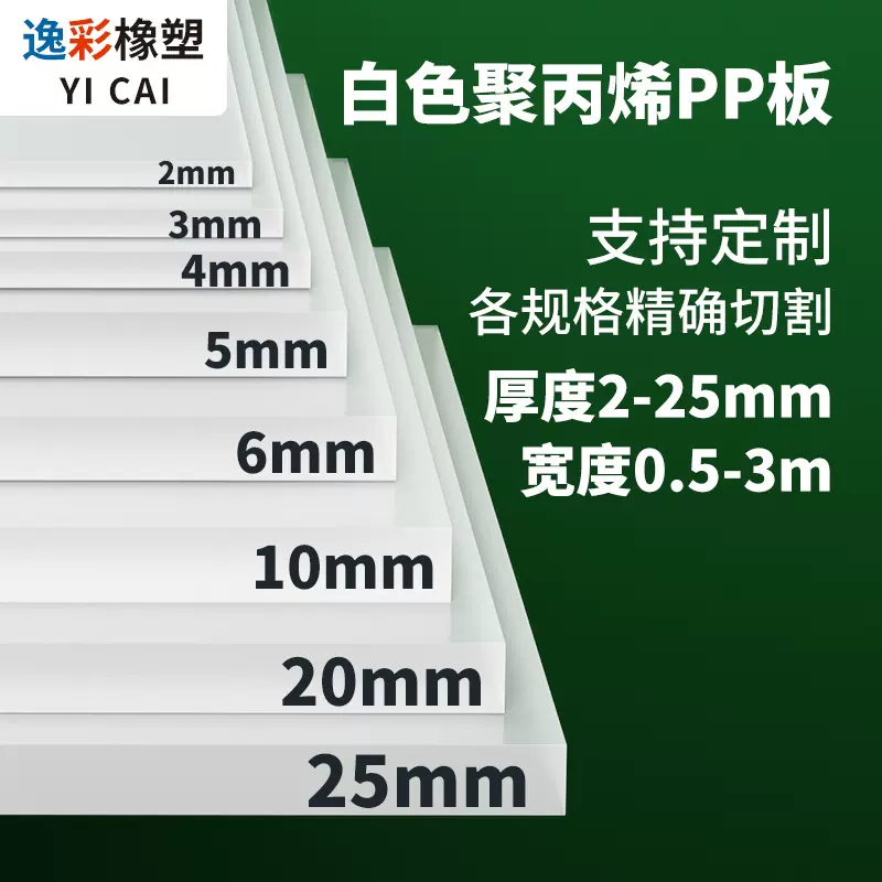 食品级聚丙烯PP白板耐酸碱耐腐蚀耐磨损加工件储水箱污水池用板材