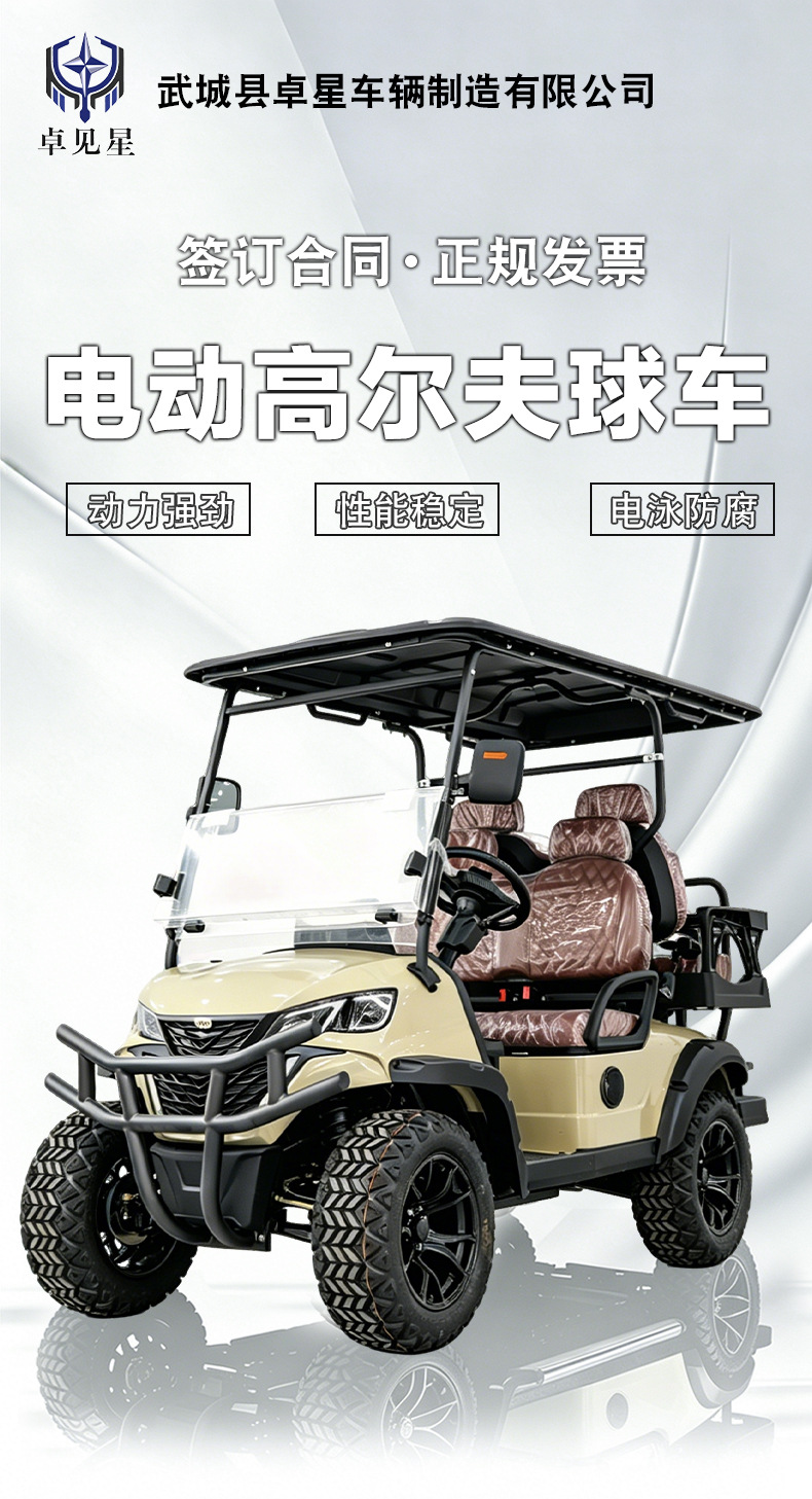 Electric Golf Cart 4-Seater 6-Seater Tourist Vehicle for Scenic Spots, Hotel and Airport Shuttle Golf Cart