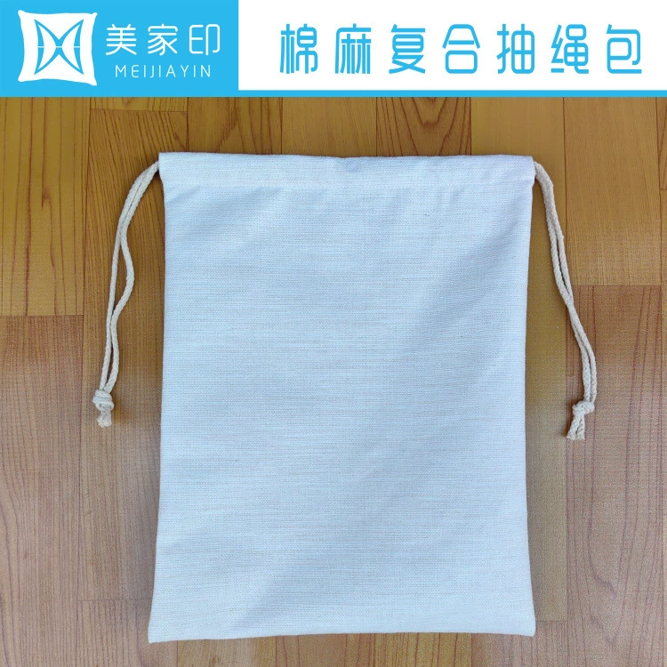 Термальный мешок drawstring хлопка сублимации печатания передачи льняной мешок Drawstring рекламируя мешок подарка мешок парчи