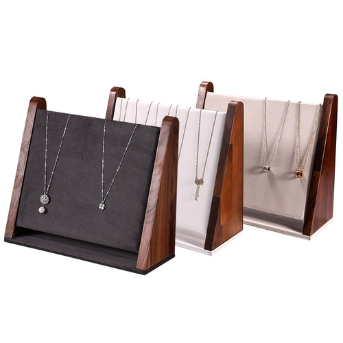 Walnut necklace display stand counter window jewelry display props jewelry rack pendant jewelry rack wholesale