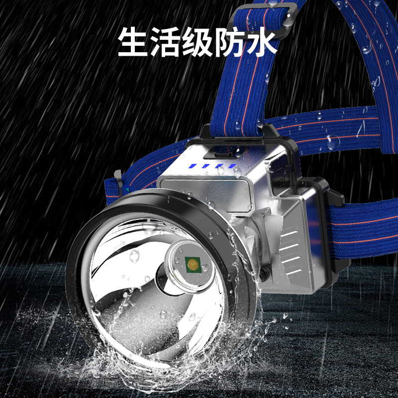 De una sola pieza caliente-venta faro oro plata al aire libre camping Faro de largo alcance eléctrico pesca iluminación al por mayor