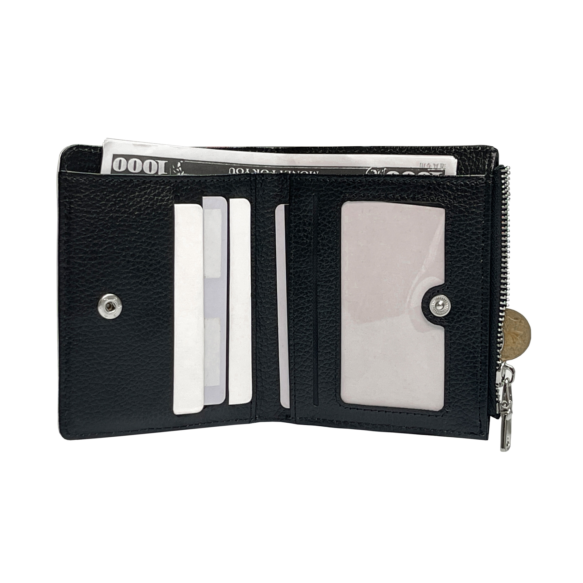 Transfronterizos transferencia en caliente sublimación en caliente cartera de hombre en blanco bolsa de gran capacidad bolsa de certificados bolsa de cambio cremallera en stock