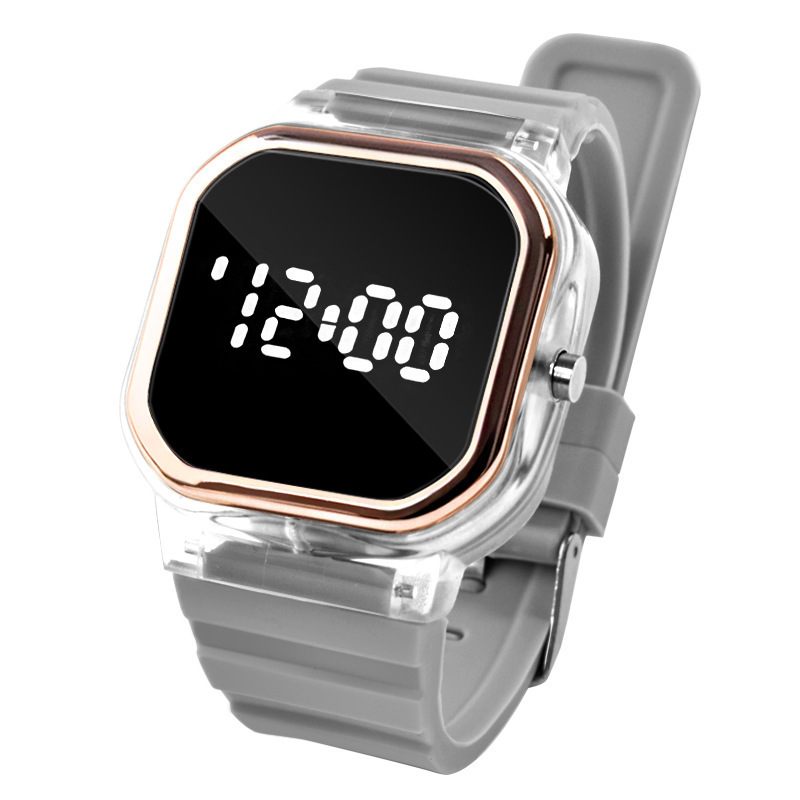 Nuevo reloj electrónico cuadrado para niños pequeños al aire libre correa de silicona cuadrada estudiante LED reloj electrónico deportivo para hombres y mujeres