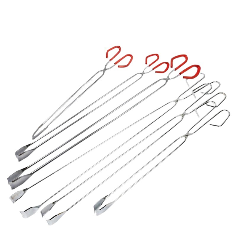 Sanitation garbage clip electroplating garbage pliers small carbon clip red handle pick-up device pick-up clip sanitary garbage pick-up clip