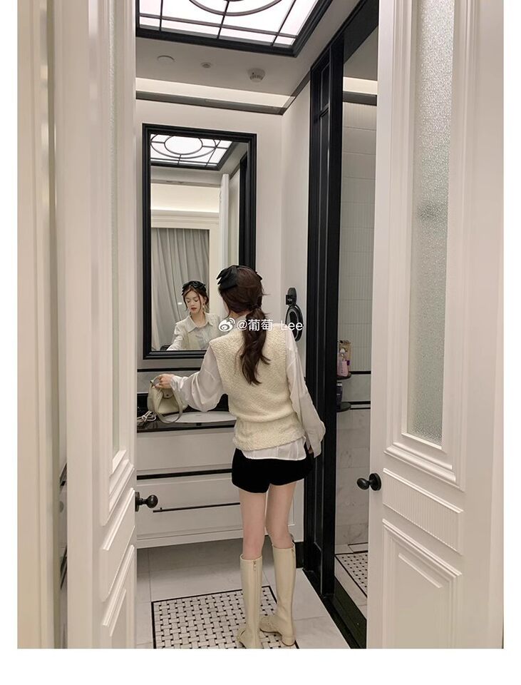 Bốt ngắn nữ mũi vuông bằng da bò nguyên miếng, gót vừa 3–5 cm, đế dày, khóa kéo phía sau — Màu trắng (giày bốt ngắn), Màu đen (giày bốt ngắn), Đen (bốt) chi tiết 48