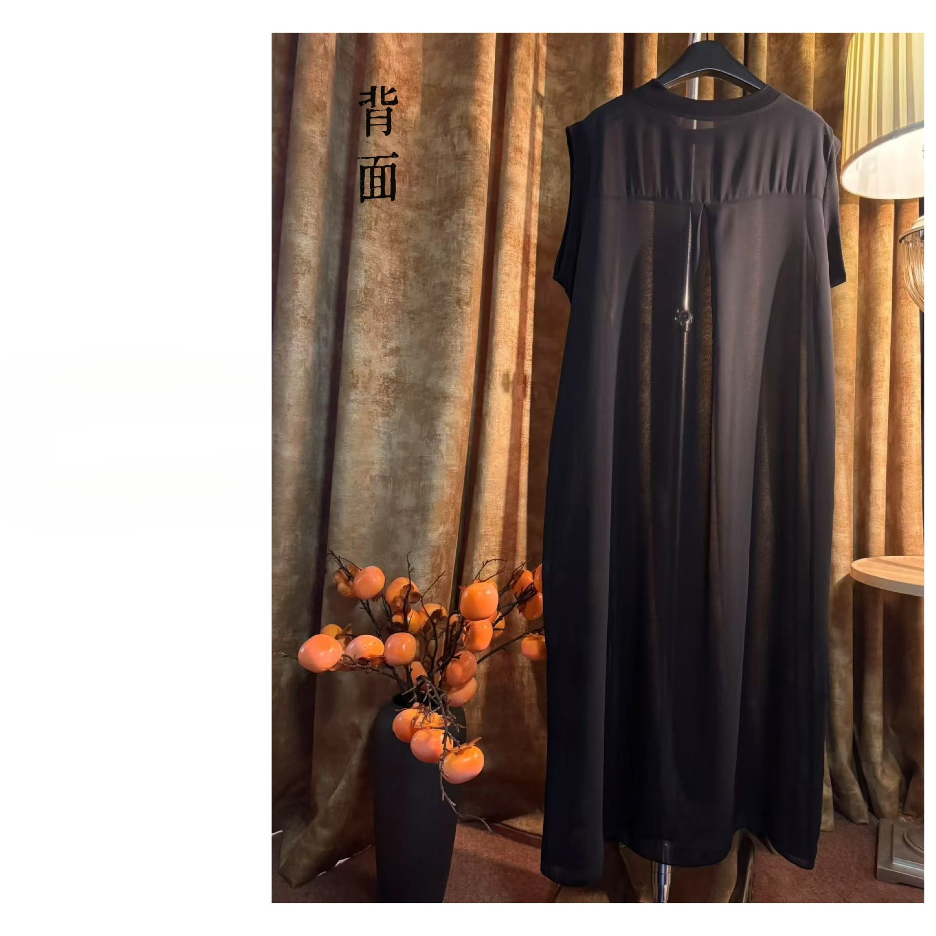 2025依诺新款赫本气质修身长裙显瘦显高夏黑色红