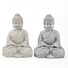 外销新中式佛像摆件 small sitting buddha笑面佛树脂雕像工艺品