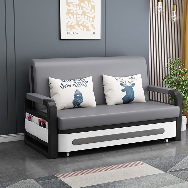 Cama retráctil plegable de doble propósito pequeña sala de estar sofá plegable multifuncional dormitorio sin lavar tecnología sofá cama de tela