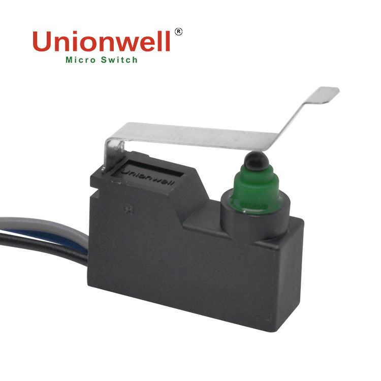 Unionwell汽车配件微动开关 防水型G305带定位柱复位微动开关带线