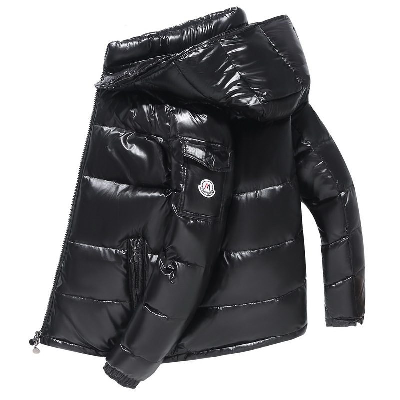 Chaqueta de plumón para hombres nueva pareja chaqueta de chaqueta de chaqueta de chaqueta blanca marca de moda brillante cara gruesa gorra desmontable corta ropa de hombre transfronteriza