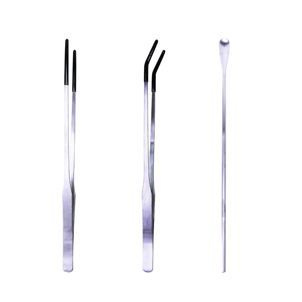 포장된 피딩 핀셋 3개(오리지널 컬러)