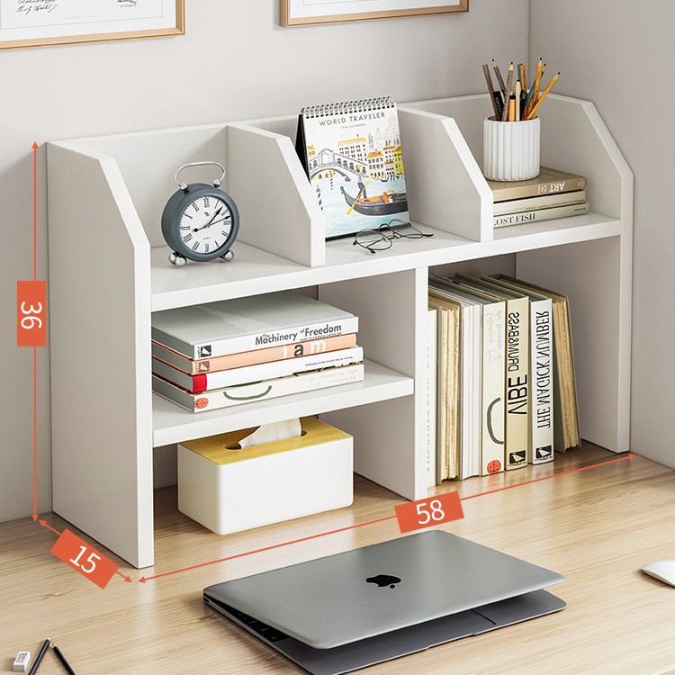 Simple escritorio estantería estudiante dormitorio de escritorio de almacenamiento rack escritorio multi-capa de almacenamiento de rack de escritorio de esquina pequeña estantería