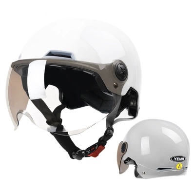 Motosiklet kaskı (dəbilqə): Women, Summer Sun Protection Half Helmet