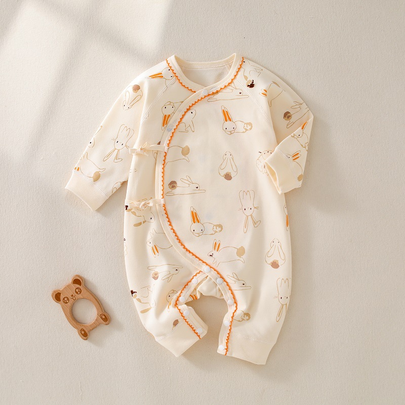 Recién nacido recién nacido Ropa niños y niñas bebé mono primavera y otoño pijamas mameluco mariposa ropa todo puro algodón