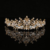 Fresh pack for bride, metal golden water, drill, hair accessory