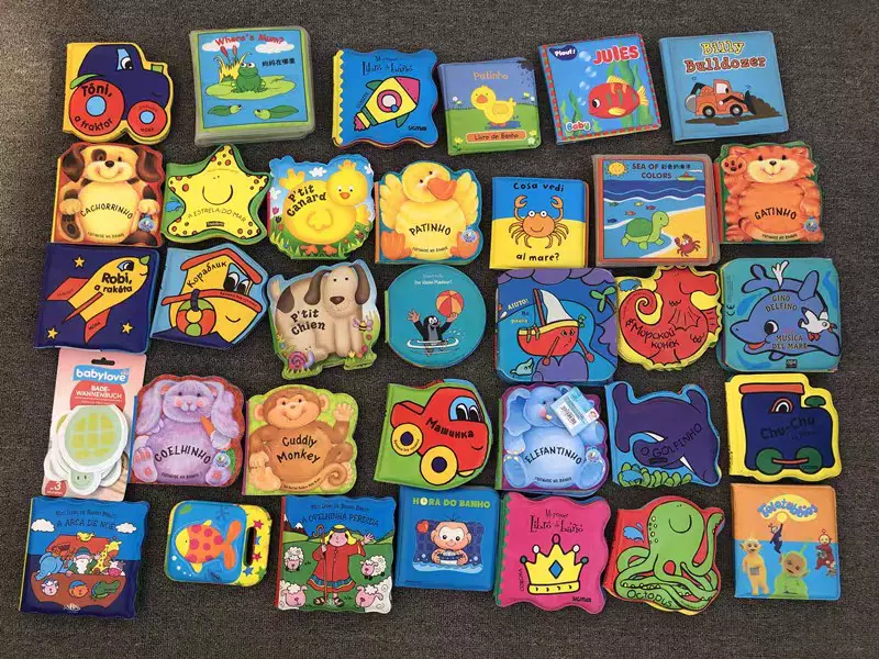 外贸热销早教洗澡书 撕不烂布书 防水不扎手 宝宝启蒙EVA洗澡书