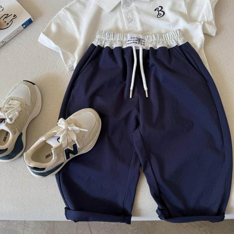 ブルーパパ子供のズボン夏男の子スプライシングスポーツカジュアルパンツベビー小中型子供スタイルパンツ卸売|undefined