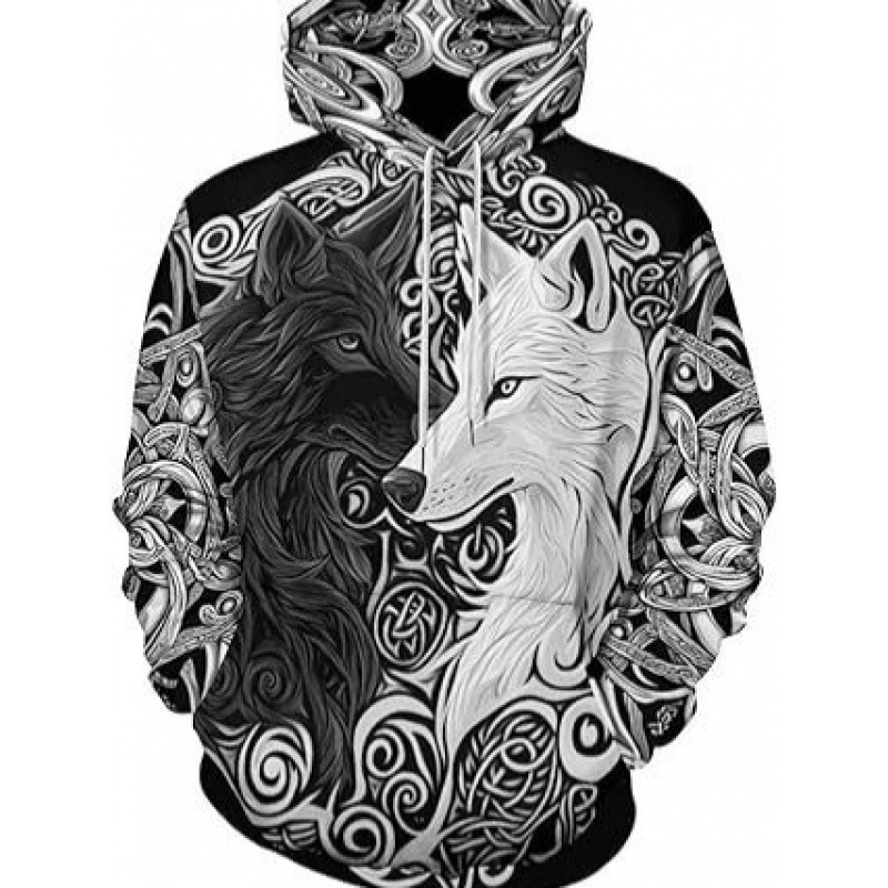 Meike Duo Tk E-Commerce 3D Stereo Printed Sweatshirt for Men with Street-Style Quirky Patterns, New Long-Sleeve Hoodie for Autumn and Winter
