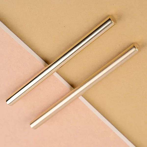 Vintage Pure Copper Cylindrical Sign Pen Gel Pen Ballpoint Pen Engraving Personality Creative Advertising Gift Pen Gift