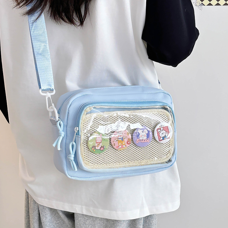 日本の女の子のイン透明痛バッグバースナックショルダークロスボディバッグ女性の多用途カジュアル携帯電話小さなバッグ|undefined