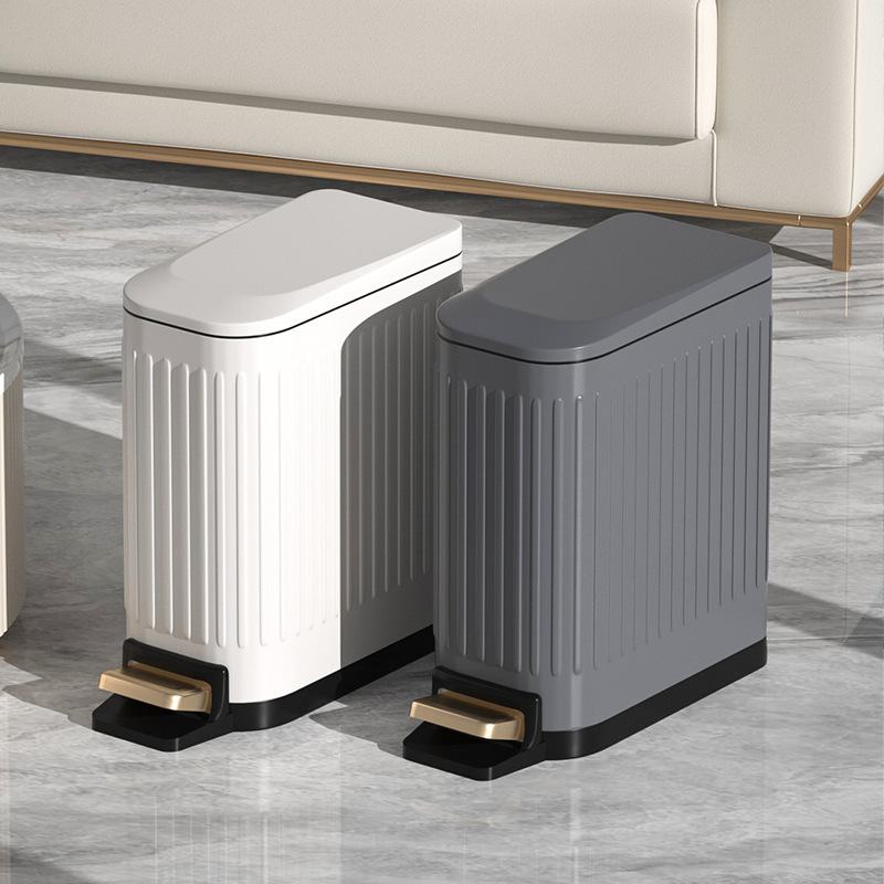 Bathroom Trash Can, Toilet Gap Pedal Bin, Stainless Steel, Light Luxury, High Aesthetic Value, Household, Living Room, Kitchen, Cross-Border