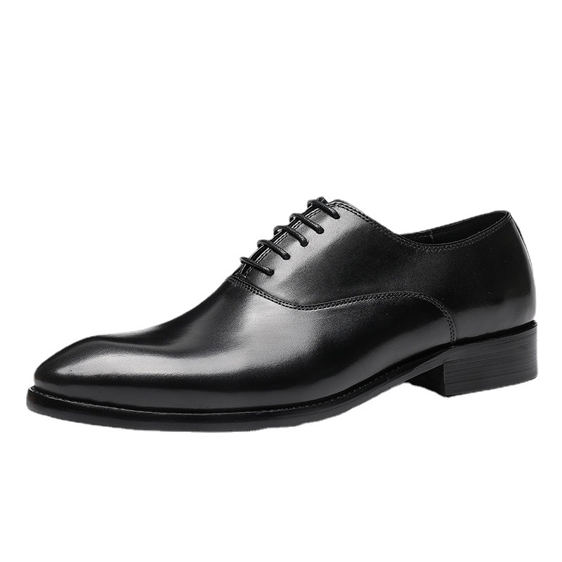 【】Zapatos de cuero genuino de primera capa de piel de vaca para hombre, zapatos formales de hombre hechos a mano con cordones y punta baja, exclusivamente para ventas transfronterizas. image 7
