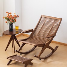 竹子躺椅午休折叠可坐可躺摇摇椅阳台家用成人可睡觉懒人休闲椅子