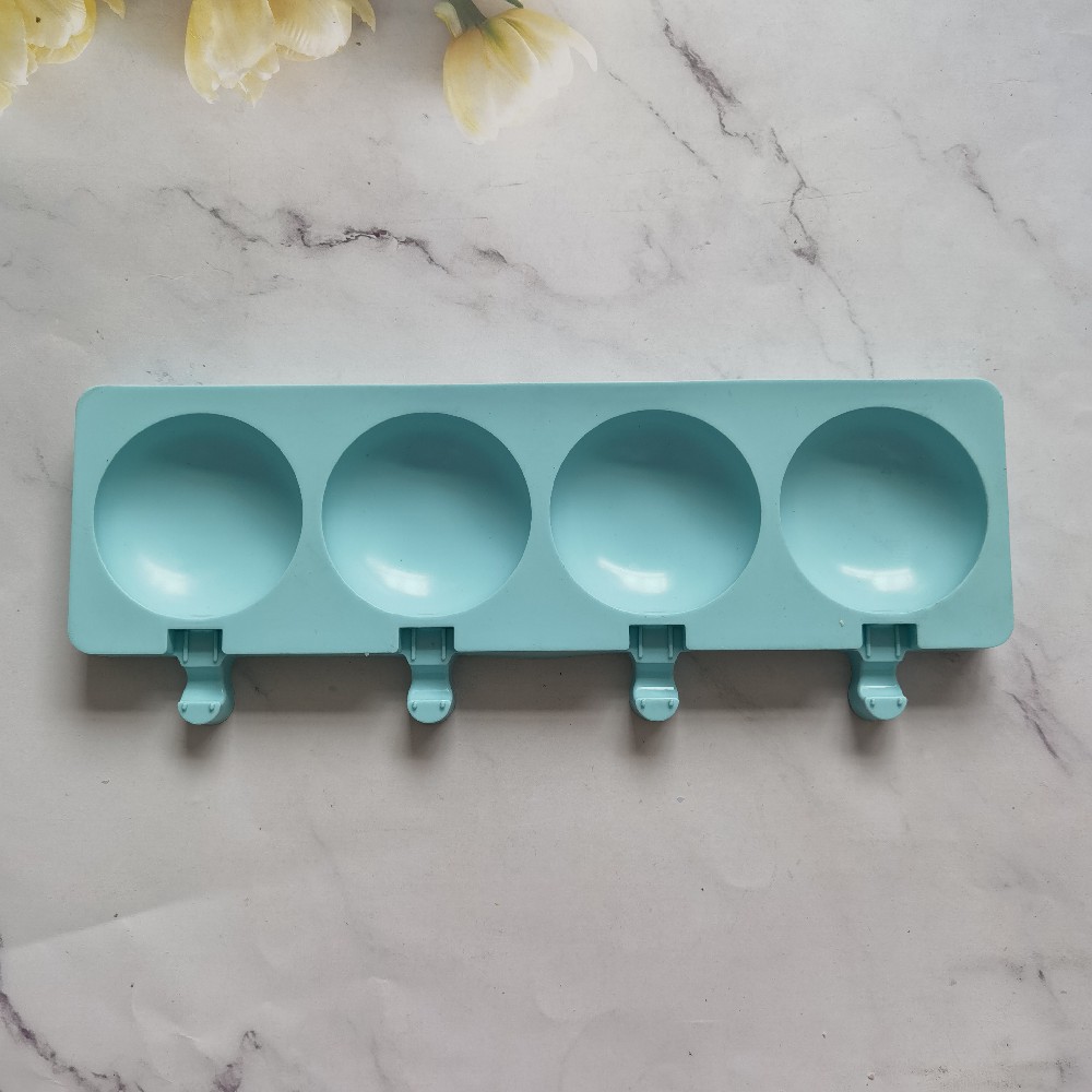 4 helados redondos 158 molde de silicona pastel helado pudín molde de postre jabón utensilios