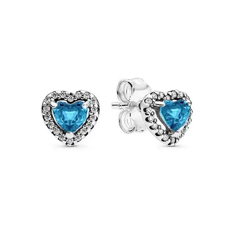 Other Earrings Silver Plated Crystal Blue