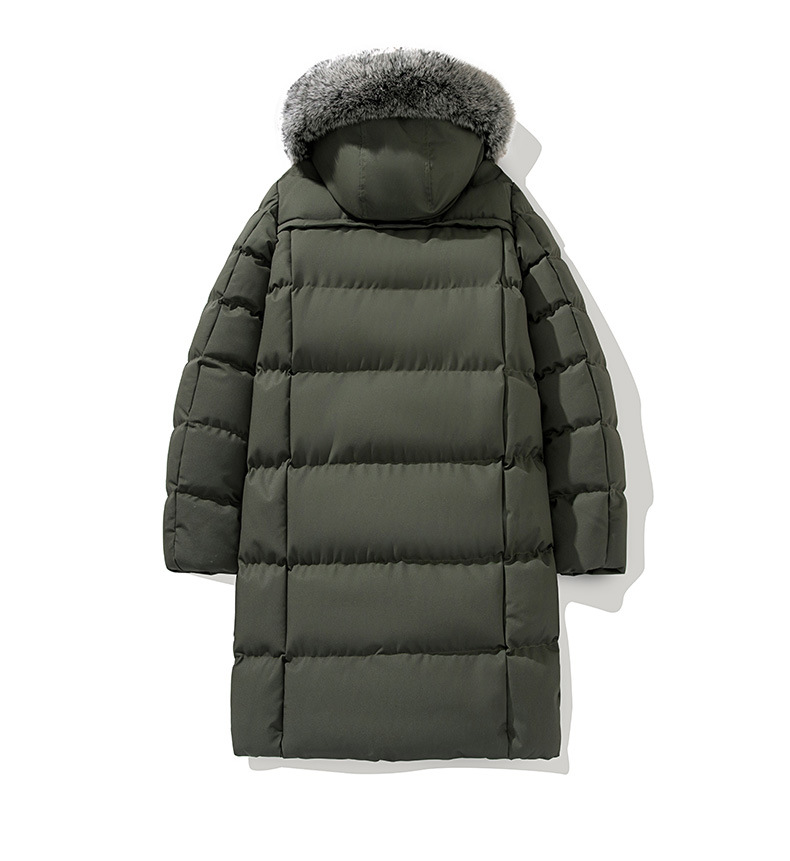 Large Size Men's Jacket Hooded Cotton-padded Jacket Medium And Long Cotton-padded Jacket Thickened And Warm Large Fur Collar Cotton-padded Jacket_viptrois.com
