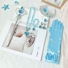 冰雪奇缘艾莎公主魔法棒儿童皇冠头饰儿童手套儿童项链女童项链