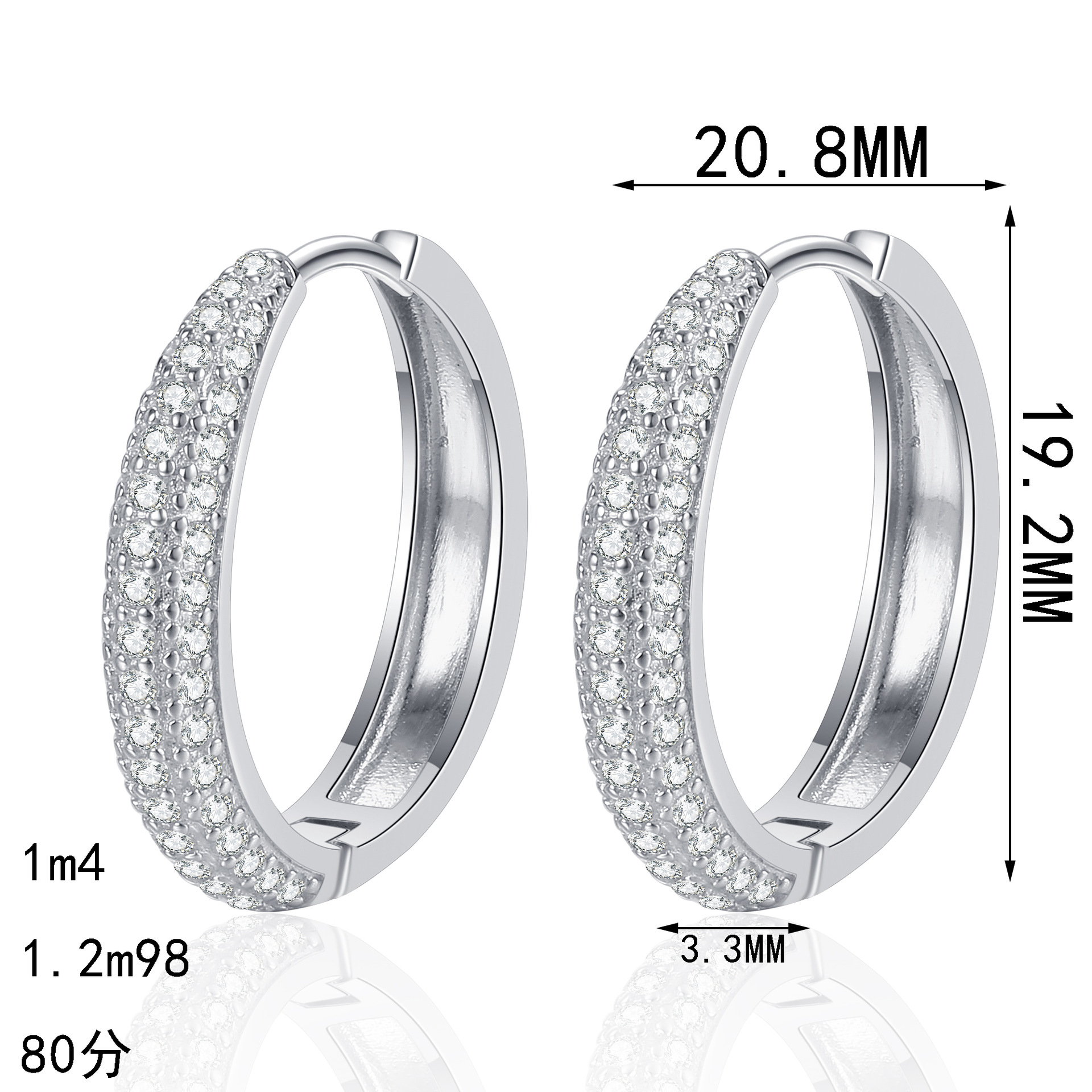 D Farbe Moissanite Creolen Aus Sterlingsilber Elegantes Design_voghion.com