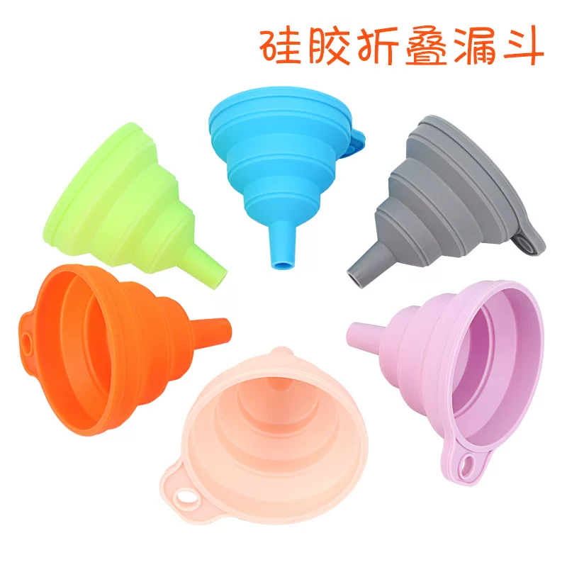 Foldable funnel, storage bag, silicone ice bag