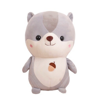 Cute Squirrel Plush Toy, Fleece Cotton Fat Hamster Squirrel Plush Doll, Stuffed Animal Birthday Gift Throw Pillow, Plush Toy