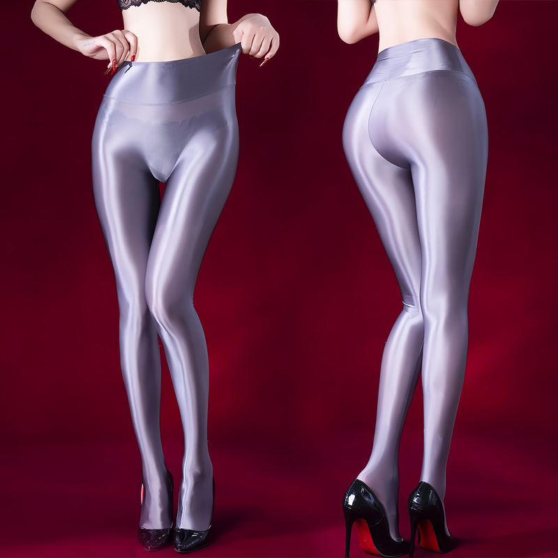 Sexy Glossy Seamless Crotchless Tights Leggings Tight-Fitting Leather Pants European and American Cross-Border Dance Yoga Pants Sexy Glossy Seamless Crotchless Tights Leggings Tight-Fitting Leather Pants European and American Cross-Border Dance Yoga Pants