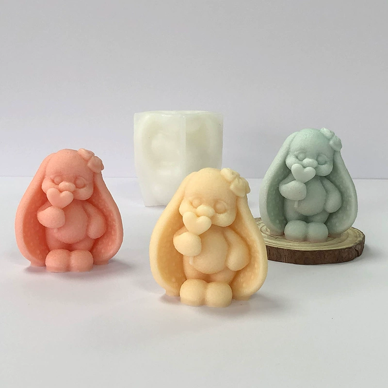 Cartoon rabbit, aromatherapy, candle, silicone mold, DIY