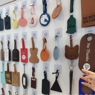 Customized Various Sizes and Specifications of Pu Leather Luggage Tags, Special-Shaped Boarding Pass Tags, Travel Leather Pendants Can Be Customized According to Drawings