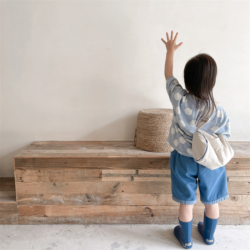 Title 9, Camiseta infantil de manga curta em algodão e c...