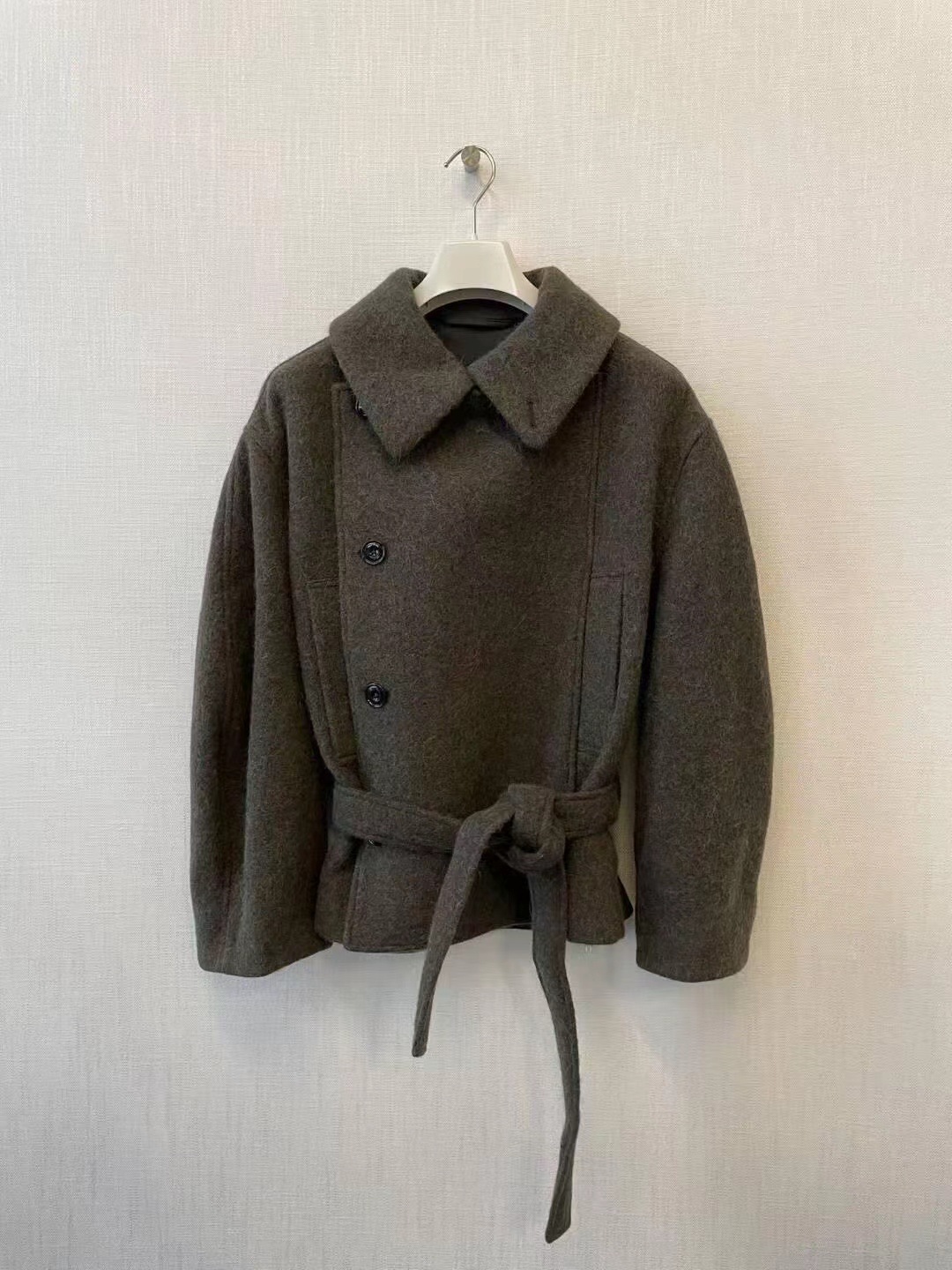 회색빛 짙은 녹색 숏 기장 (고중량 맞춤 제작 상품)