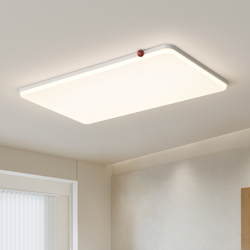 [Selección estricta] protección de ojos de espectro completo crema de viento pequeño frijoles rojos modernos minimalistas ultra delgados luz de techo super brillante paquete de toda la casa