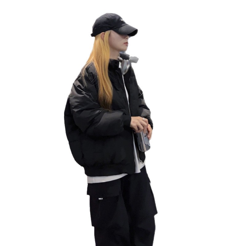 2025 Europa y los Estados Unidos otoño y invierno corto ropa de algodón cuello de mujer coreano chaqueta pequeña chaqueta de algodón gruesa chaqueta de pan chaqueta image 6