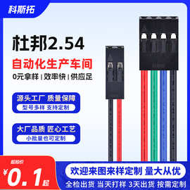 2.54杜邦端子线1P2P3P4P各PLED灯连接线电子线束加工接头连接器