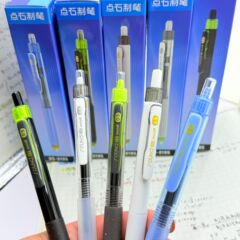 点石製筆静音制御双珠押動静音中性筆高颜値速乾学生ブラシ問題試験筆0195