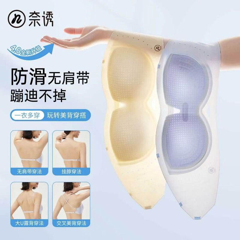 Summer Ultra-Thin Foundation-Like Non-Slip Strapless Bra for Women, Multi-Wear Large U-Shaped Beautiful Backless Cool-Feel Fixed Cup Bra Summer Ultra-Thin Foundation-Like Non-Slip Strapless Bra for Women, Multi-Wear Large U-Shaped Beautiful Backless Cool-Feel Fixed Cup Bra