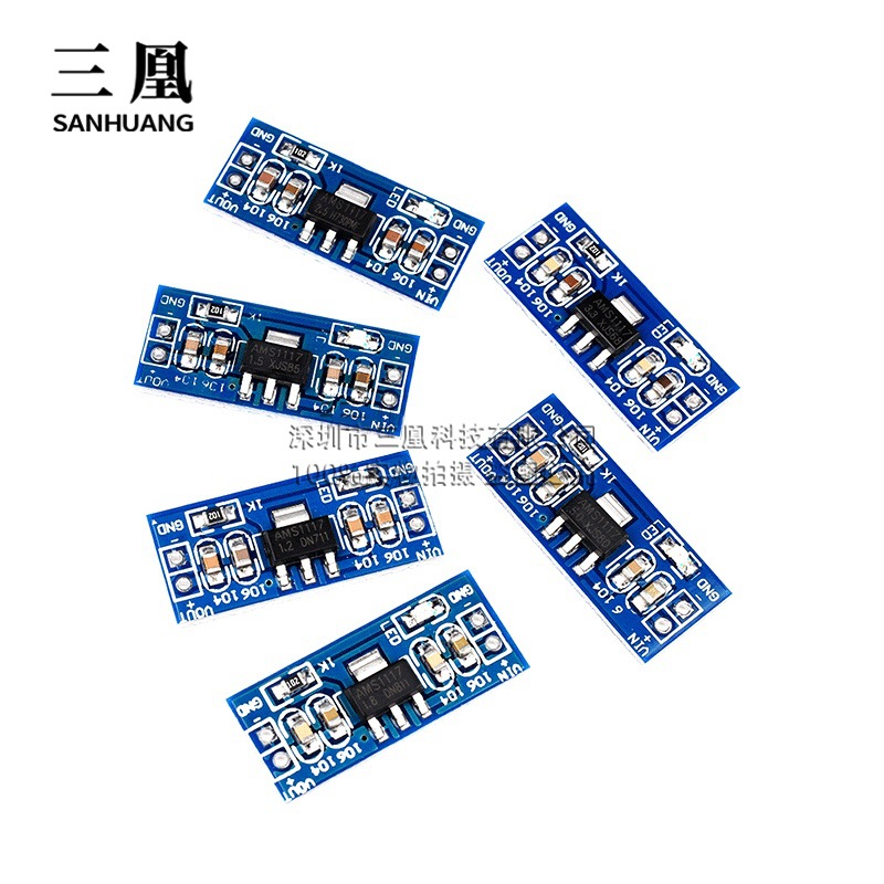Power Module Ams1117- 1.2V 1.5V 1.8V 2.5V 3.3V 5.0V Regulated Step-Down Module