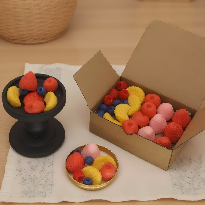 Cross-Border Fruit Scented Block DIY Meltable Plant Incense Burner Candle Slices Gift Box Soy Wax Smokeless Fragrance_voghion.com