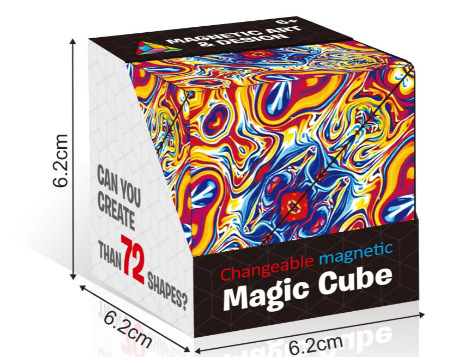 Three dimensional magnetic intellectual Rubik's cube for training