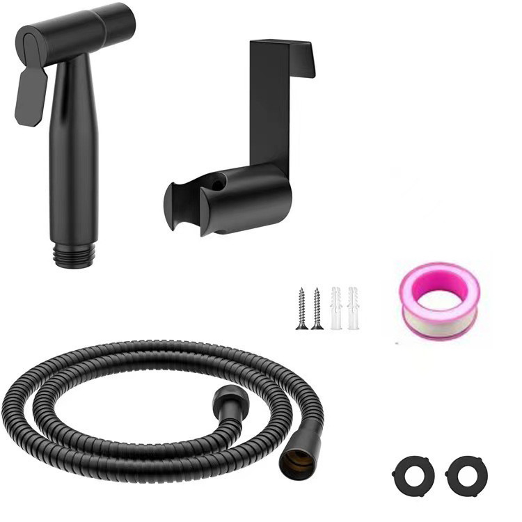 Acero inoxidable transfronterizo inodoro compañero conjunto de pistola de pulverización lavador de mujer grifo boquilla de pulverización presurizada pistola de pulverización de lavado inodoro